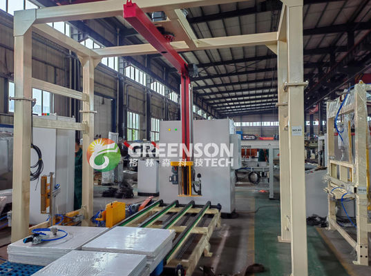 Хорошая цена. Automatic 60x60cm PVC Coated Gypsum Ceiling Tile Making Machine with 1300mm Effective Laminating and 2-6 Million Sq.m/year Capacity онлайн