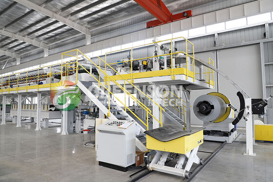 Хорошая цена. Полностью автоматическая машина для производства сэндвич-панелей PU с мощностью 300 кВт и регулируемой шириной онлайн